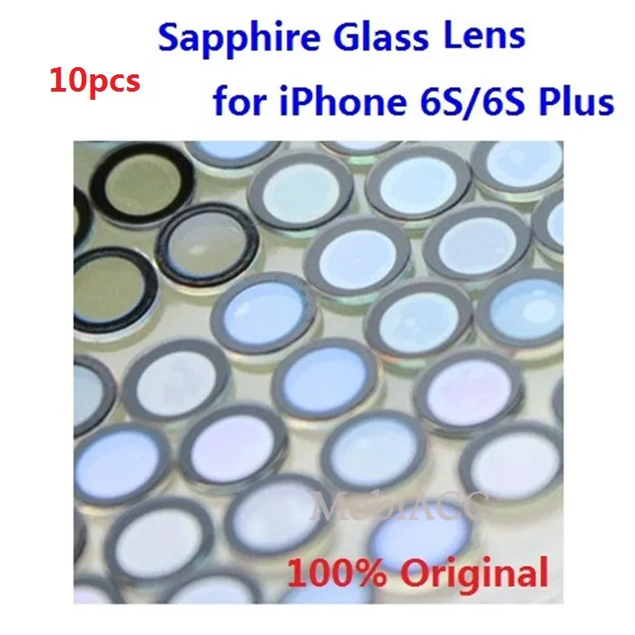 imágenes para 10 unids/lote original para iphone 6 s/iphone 6 s plus lente de la cámara; cristal de zafiro de cristal único sin marco + 3 m etiqueta imágenes para 10 unids/lote original para iphone 6 s/iphone 6 s plus lente de la cámara; cristal de zafiro de cristal único sin marco + 3 m etiqueta