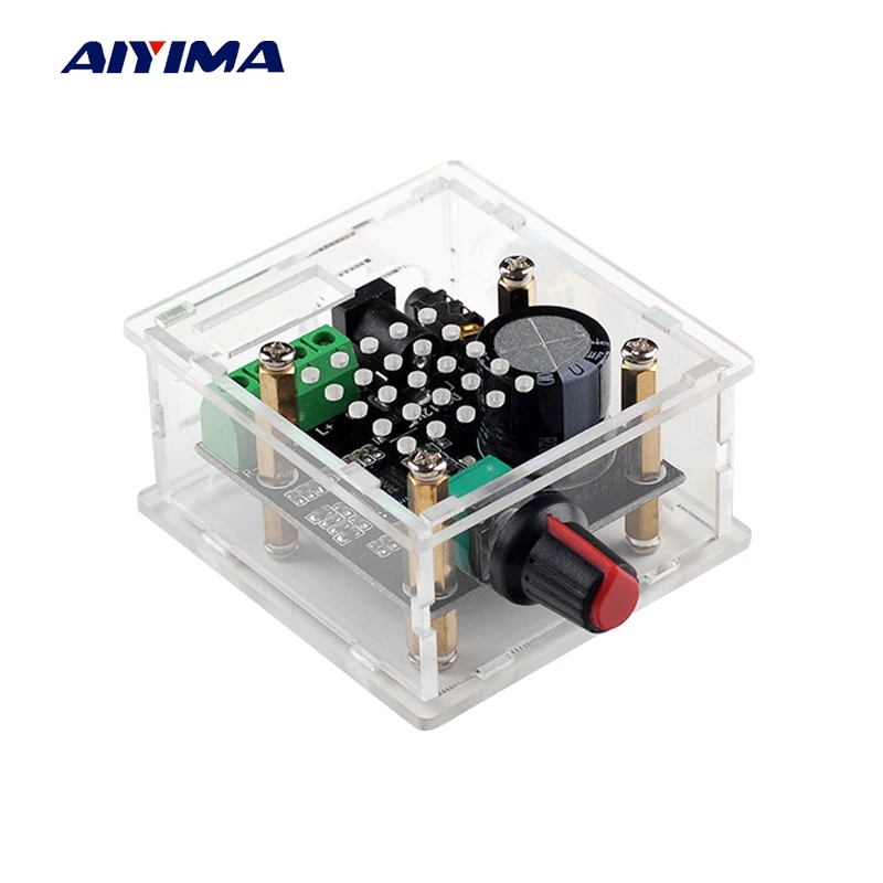 

AIYIMA 12V PAM8610 Mini Digital Power Amplifier Board 15W*2 Stereo 2.0 Audio Amplifier Board With Case Home Theater DIY