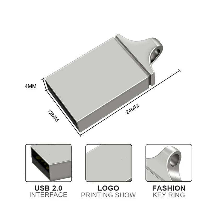 Супер мини металлический флеш-накопитель USB 3,0 64 ГБ 32 ГБ 16 ГБ 8 ГБ флеш-накопитель портативный 128 Гб карта памяти Флешка 4 Гб флэш-диск для хранения