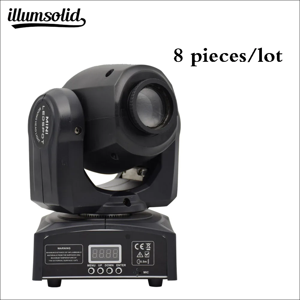 

mini led moving head 10w dj lighting spot light dmx512 control moving head gobo light 8Pcs/lot