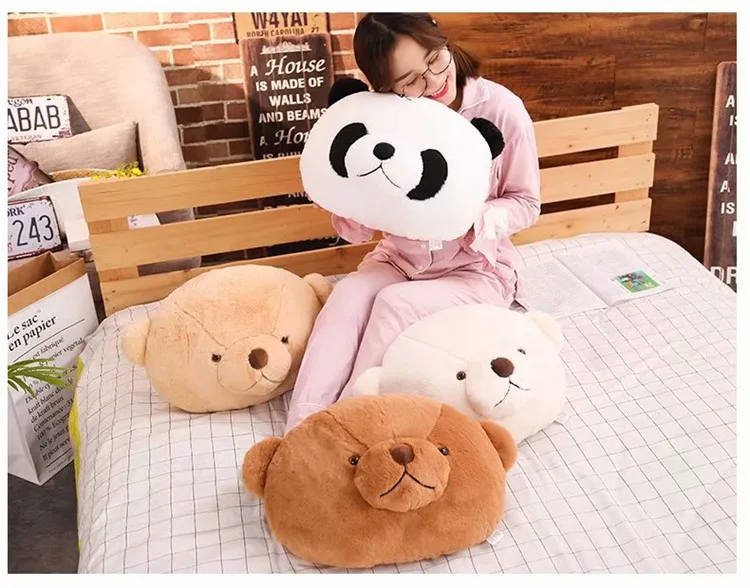 40 см креативный Медведь голова плюшевая игрушка мягкое плюшевое животное панда плюшевая подушка детские игрушки дети кукла милая Подушка