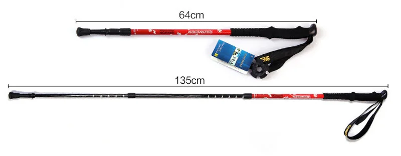 Походная трость для ходьбы, ручка с рукояткой 64-135 см