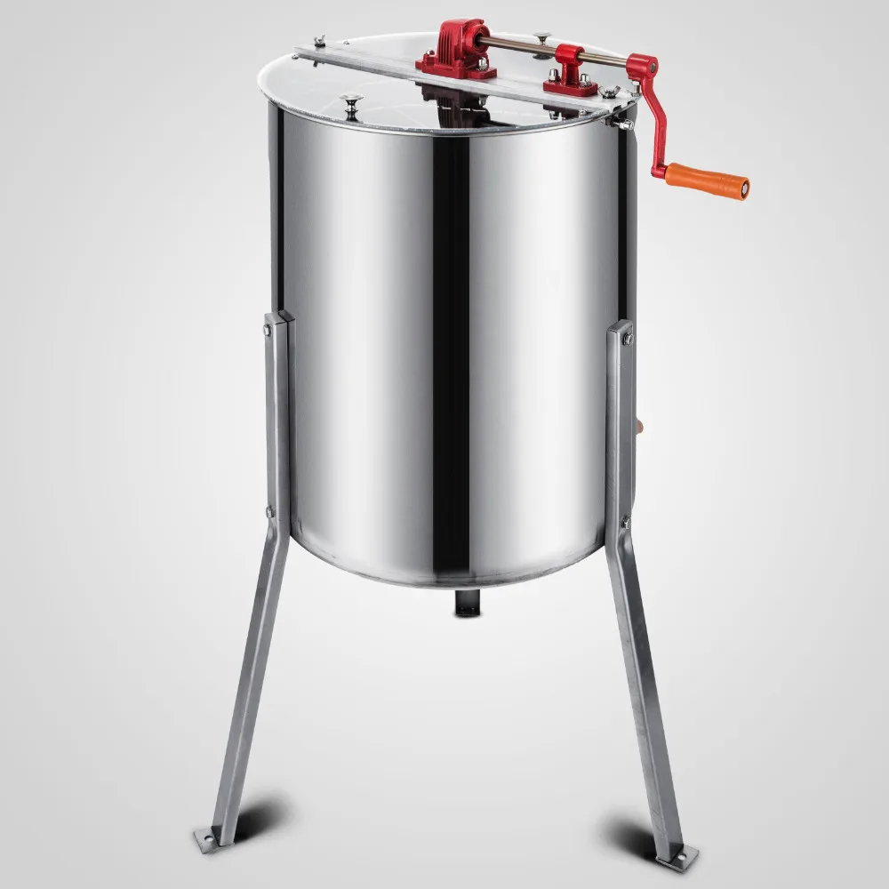 

Brand New Large 4-Frame Stainless Steel Manual Honey Extractor Stainless Steel Durable Commercial Extractors