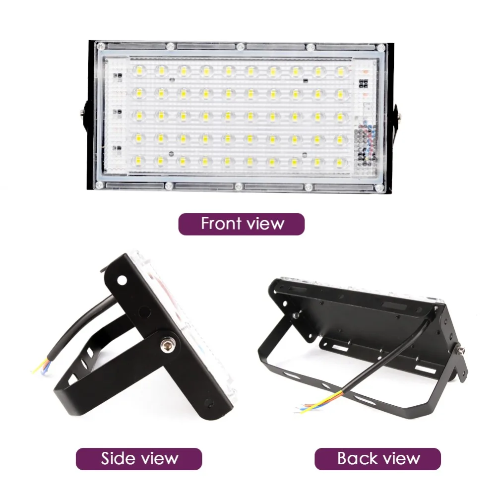 

LED Floodlight 10W 50W RGB LED Flood light Lighting Outdoor Street Lamp Wall Reflector Waterproof IP65 Spotlight AC 220V 240V