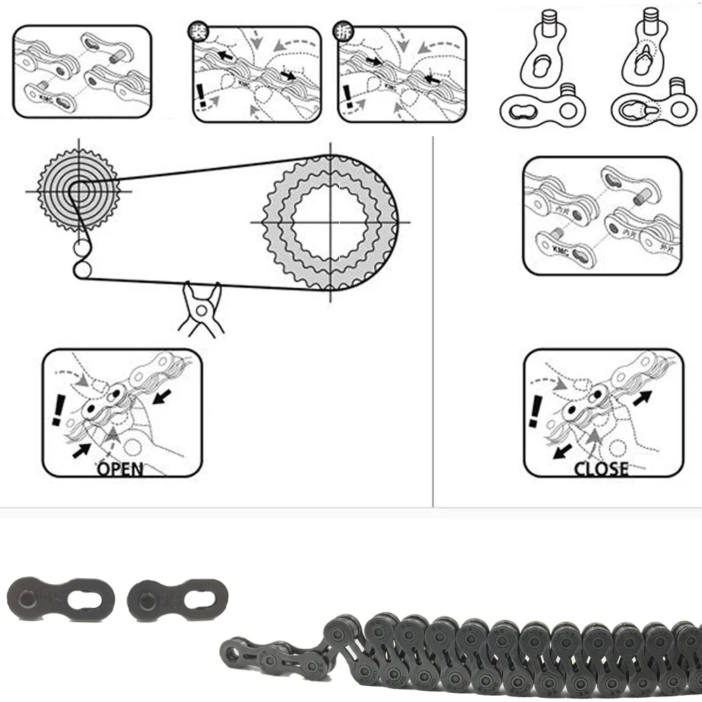 Sale VXM Bicycle chain hollow bike chains 9 speed 116 links ultralight Mountain/Road bike variable 27 speed Bicycle Parts 16