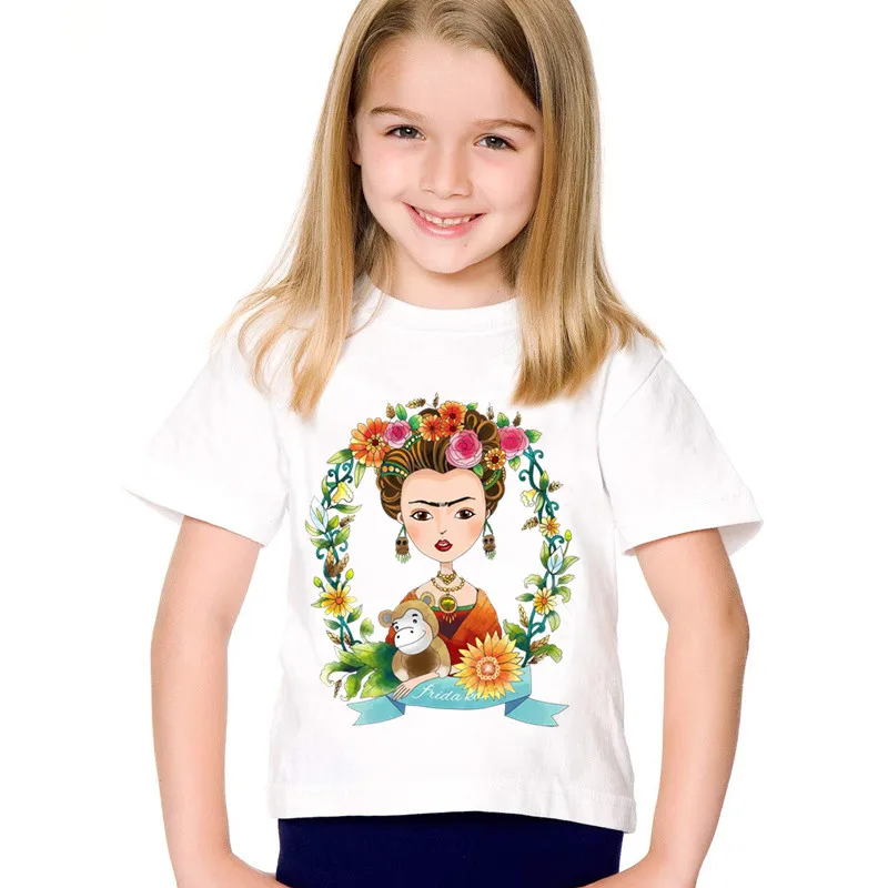 

ZSIIBO Children's Cartoon Print Girls Tops Child T-Shirt For Girls Short-sleeved Tshirt Boys Little Girl Clothes Baby Clothing