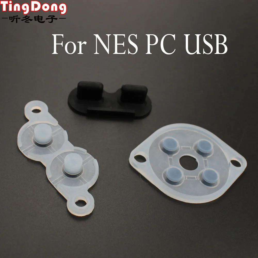 

TingDong 3 in 1 Conductive Rubber Button D-Pad Pads Repair For Nintendo NES PC USB Controller