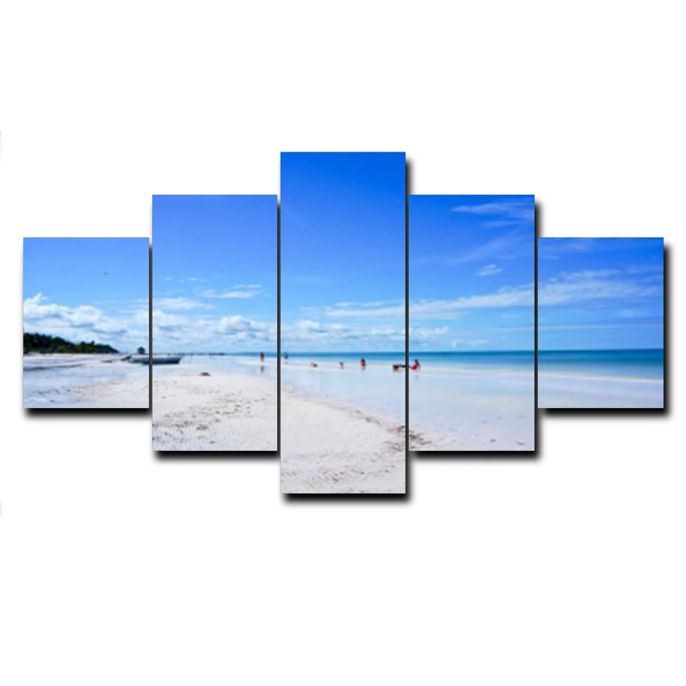 

5 Panel Wall Art Beach Outside Posters and Prints Modern Decorative HD Canvas Paintings on the Wall Home Decoration No Frame