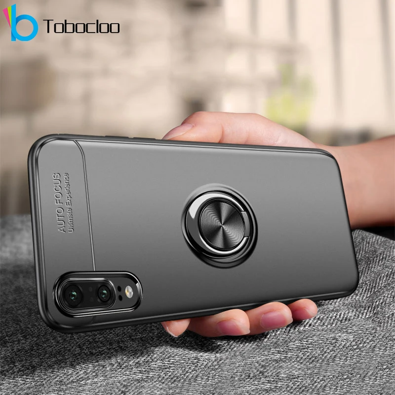 

For Huawei Honor 9 10 Lite V10 V20 View 7C PRO 7X 8X 8A 8C PLAY 360 Ring Cover Full Magnetic Car Ring Holder Case Soft TPU