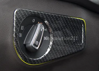 

ABS Plastic Interior Head Light Adjust Cover Trim For Volkswagon VW Tiguan 2017 2018