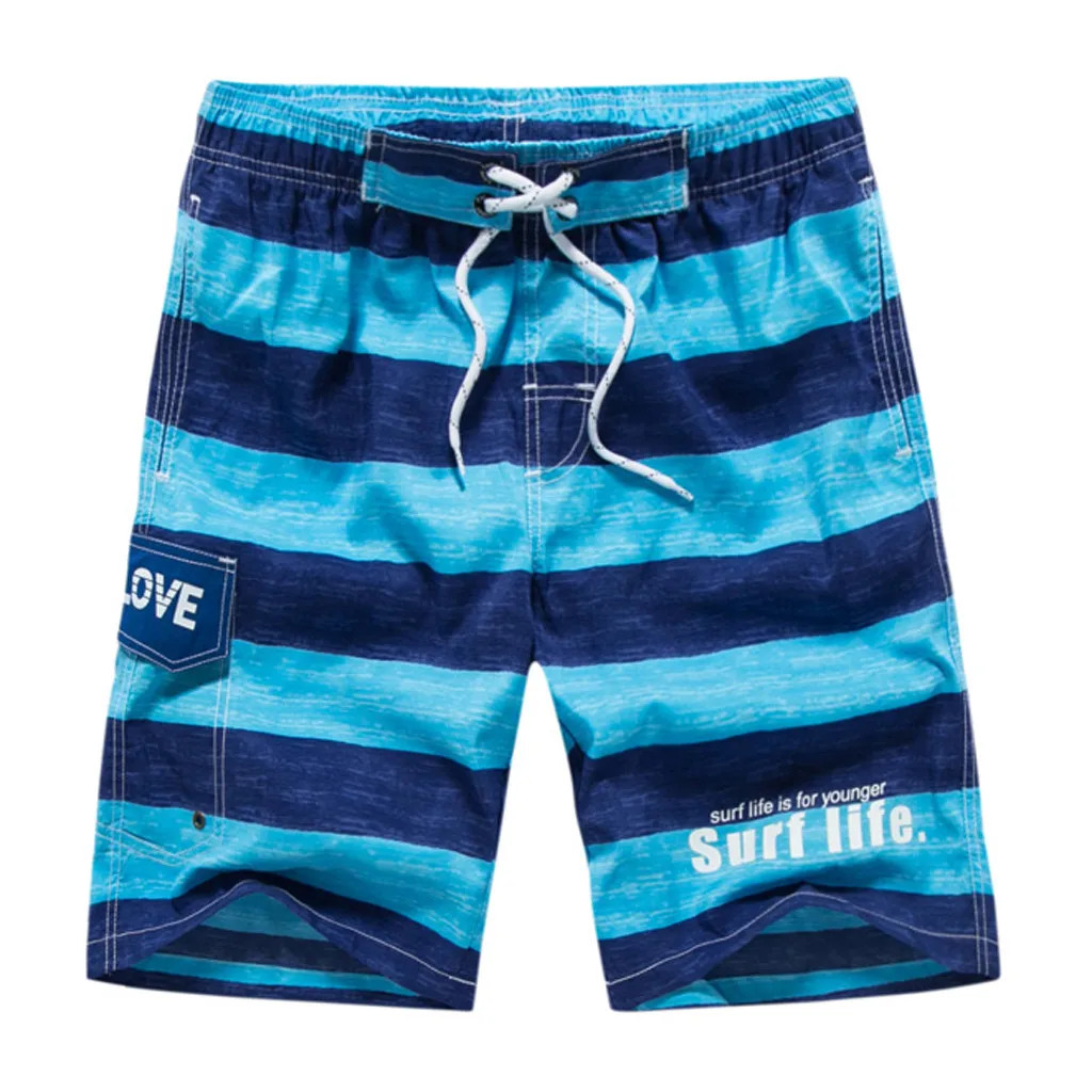 Для мужчин's повседневное в полоску с принтом лоскутное пляж сёрфинг свободные шорты c0322