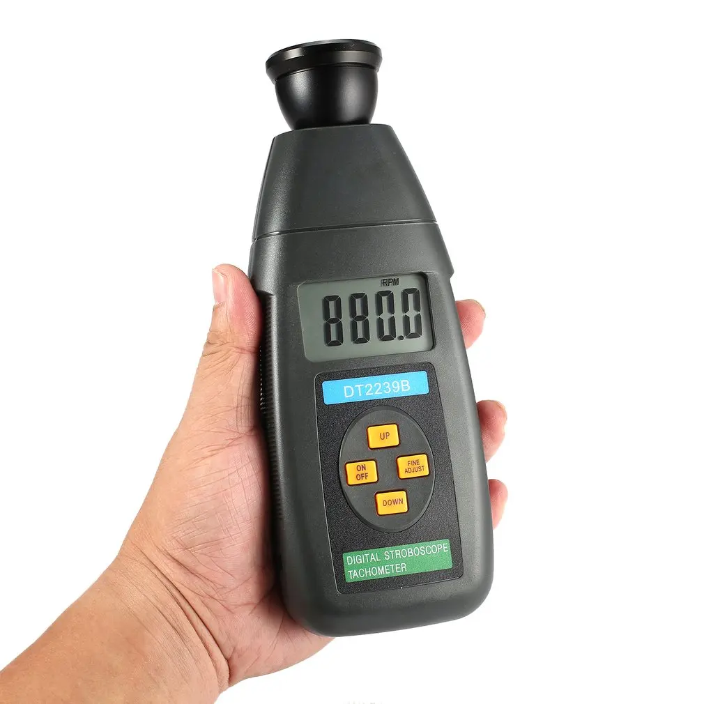 DT2239B Digital LCD Non Contact Flash Stroboscope Tachometer