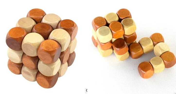 

Dragon Tail Style Rubber Wood Adult Children Intelligence Puzzle Lock Toy K5BO