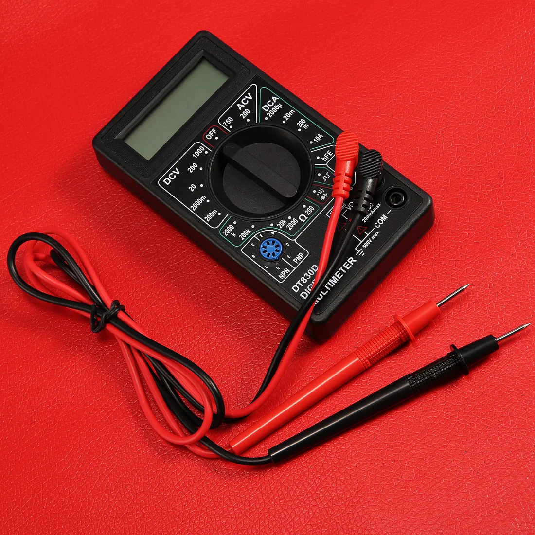 

Hot Style Accessories Digital Multimeter with Buzzer Voltage Ampere Meter Test Probe DC AC LCD Black