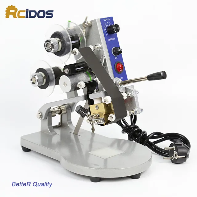 DY 8 Color Ribbon Hot Printing Machine,RCIDOS direct thermal ribbon coding machine,Manual