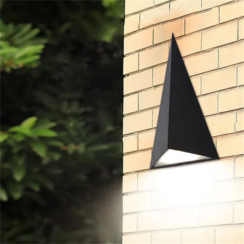 

Wall Lamps Waterproof 9W Triangle led wall lamp AC85-265V Outdoor Creative Aluminium Surface Mounted energy saving