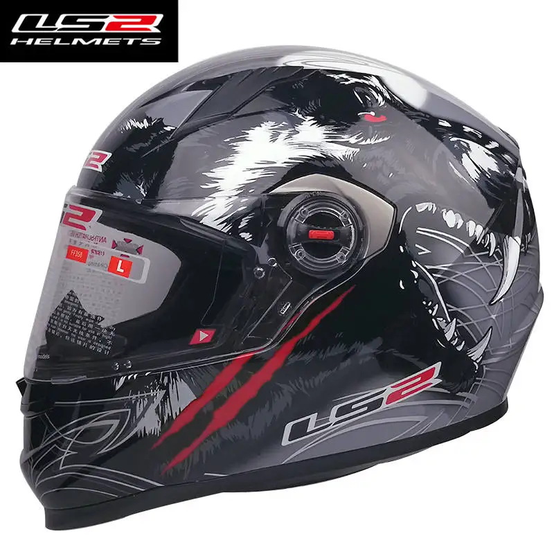 LS2 FF358 Полнолицевой мотоциклетный шлем Casco Moto Man LS2 шлем со съемной и моющейся внутренней накладкой capacete LS2 утвержденный ECE - Цвет: 3