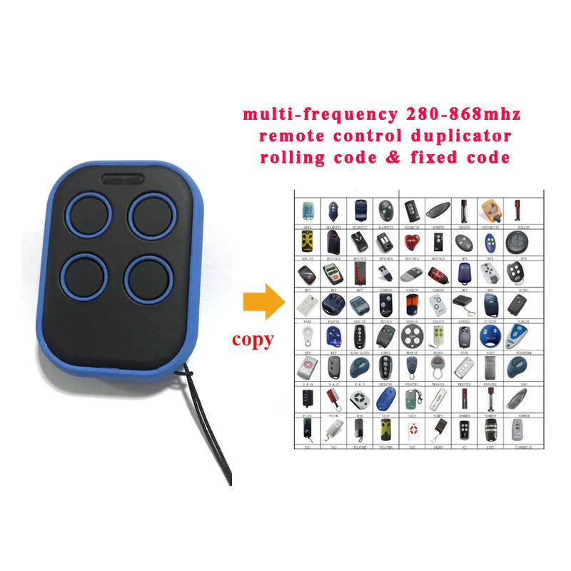 

10pcs blue black color auto scan universal rolling code remote control 280mhz to 868mhz