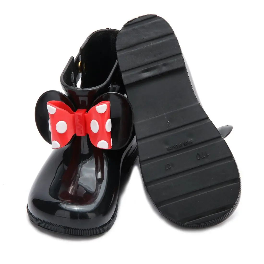 Melissa Mini детские резиновые сапоги Микки и Минни Маус ПВХ лук 2 Слои обувь для
