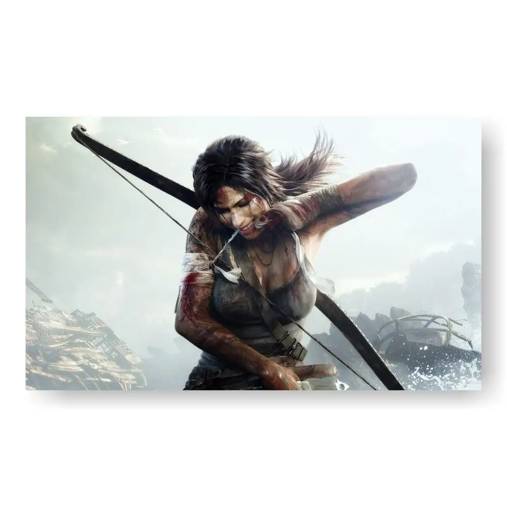 Tomb Raider Lara Croft художественный шелковый холст печать постеров 24x36 32x48 дюймов новая