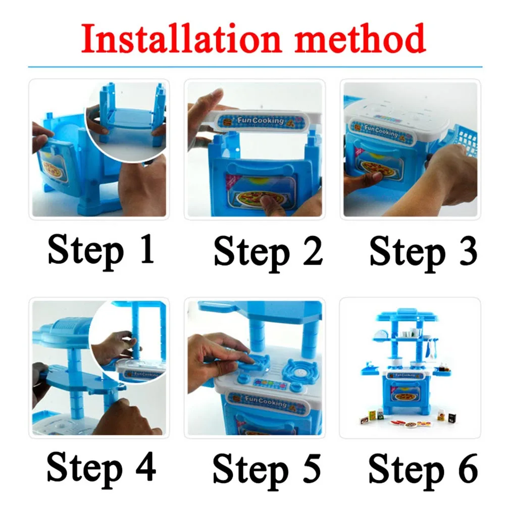 Детский кухонный набор, Детские кухонные игрушки, большая кухонная модель для приготовления пищи, цветная развивающая игрушка для маленьких девочек