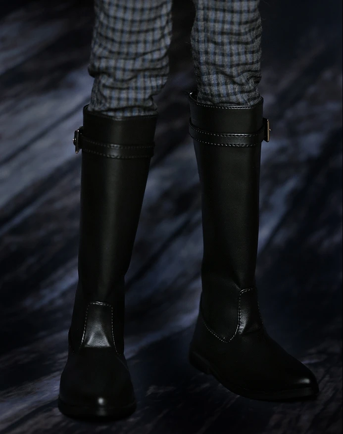 

extra size 70CM 1/3 man boy SD AOD DOD BJD Dollfie Synthetic Leather PU boots Shoes black shoes YG323