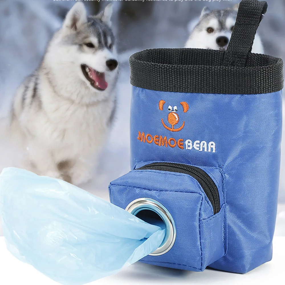 Oxford font b Pet b font Dog Feeding Bag With Garbage Bags Portable Outdoor font b