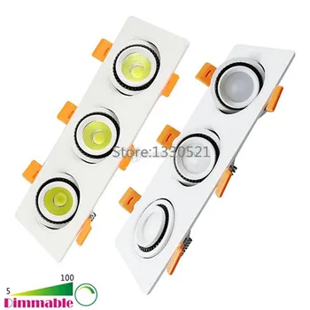 

New 15W 21W 30W COB LED Square Ceiling Lights Recessed Dimmable LED Ceiling Spotlight Downlight AC 85-265V Dining room light
