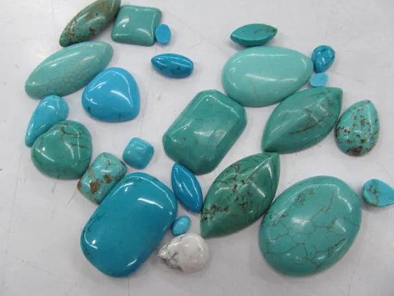 Assortment turquoise cabochon gemstone round oval rectangle heart oval round drop evil beads 50pcs 4-30mm Assortment turquoise cabochon gemstone round oval rectangle heart oval round drop evil beads 50pcs 4-30mm