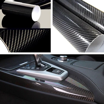 

Film Car Sticker Decal Desks 5D Carbon Fiber Wrap With Scraper 30*152cm
