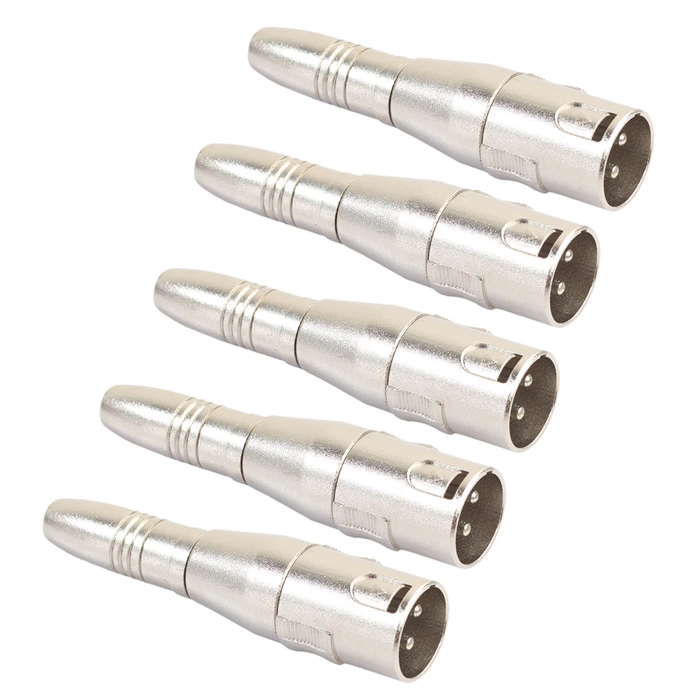 5Pcs/lot 3Pin XLR Male to 1/4in 6.35mm TRS Female Audio Cable Mic Cord Adapter audio signal converter for microphone speaker