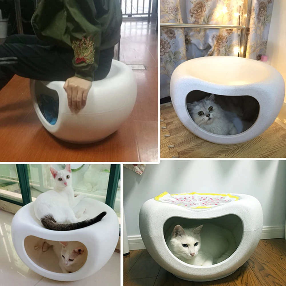 Домик для домашних животных Четыре сезона домик для кошек водонепроницаемый пластик осень зима теплый стул# SW