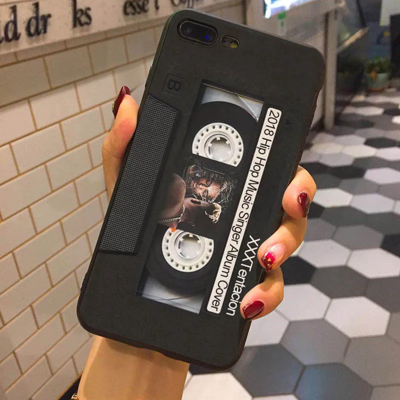 

2018 Hip Hop Music Singer Album Cover XXXTentacion Rapper case design black cell Case for iPhone 8 7 6 6S Plus X 5 5S SE 5C case