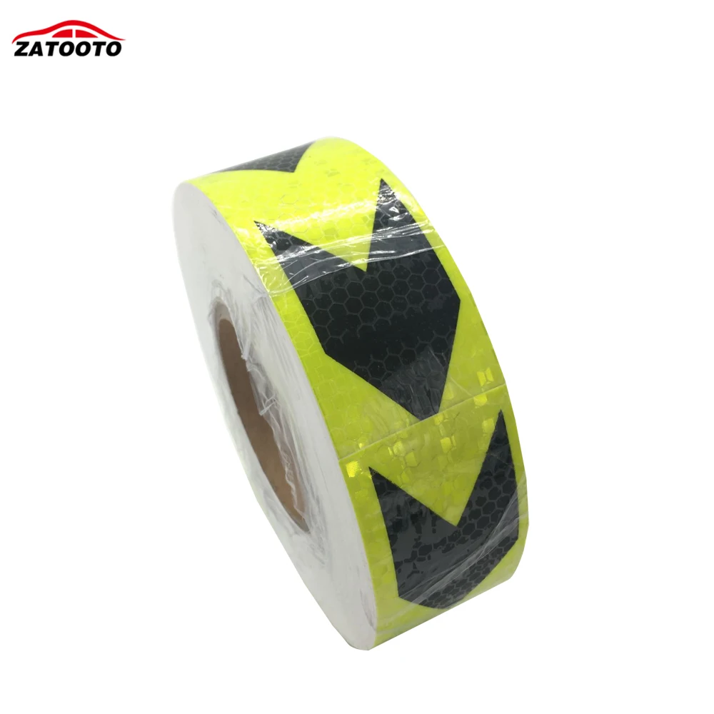 (50M/Roll ) Wholesale fluorescent green with Arrows Safety Warning Tape