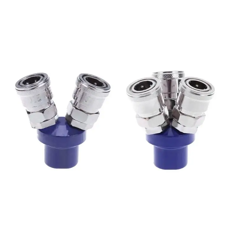 

Pneumatic fittings 1/4" BSPP Female 2 Way Or 3 Way Air Hose Quick Coupler Socket Connector With Industrial Interchange Plug