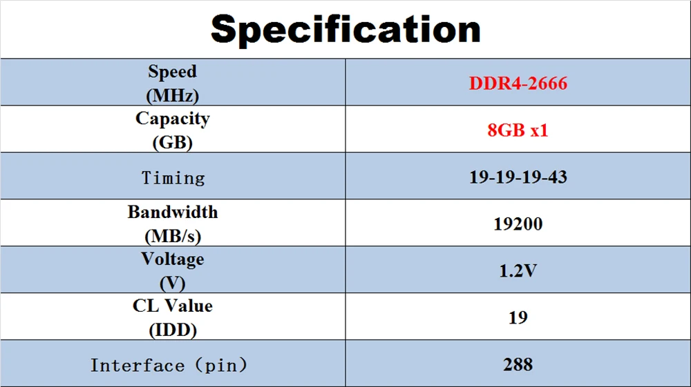 Reeinno RGB ОЗУ DDR4 8 Гб частота 2666MHz 1,2 V 288pin PC4-19200 CL = 19-19-19-43 для ПК игры оперативная память пожизненная гарантия память для настольного компьютера