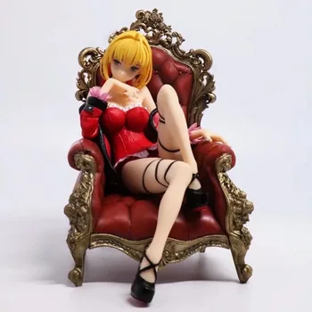 

Saber figure action model Fate/stay night anime collection 16cm paintedsitting version toy Christmas gift