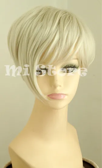 Short Blonde Asymmetrical Long Fringe Hair Cool Women S