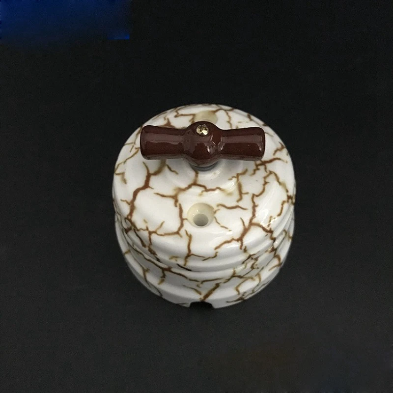 

10pcs High Quality Home Improvement Ceramic Switch Light Pattern Color Ceramic Wall Knob Switch