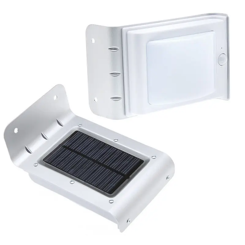 무선 태양 전원 4pcs PIR LED 벽 램프 야외 정원 조명 16 Led 인간 모션 센서 태양 LED 램프 쿵 벽 조명