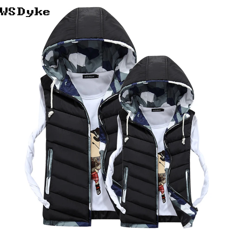2018 الخريف الشتاء جديد عارضة مقنعين Coletes Masculinos نوعية جيدة للماء Bodywarmer 2018 الخريف الشتاء جديد عارضة مقنعين Coletes Masculinos نوعية جيدة للماء Bodywarmer