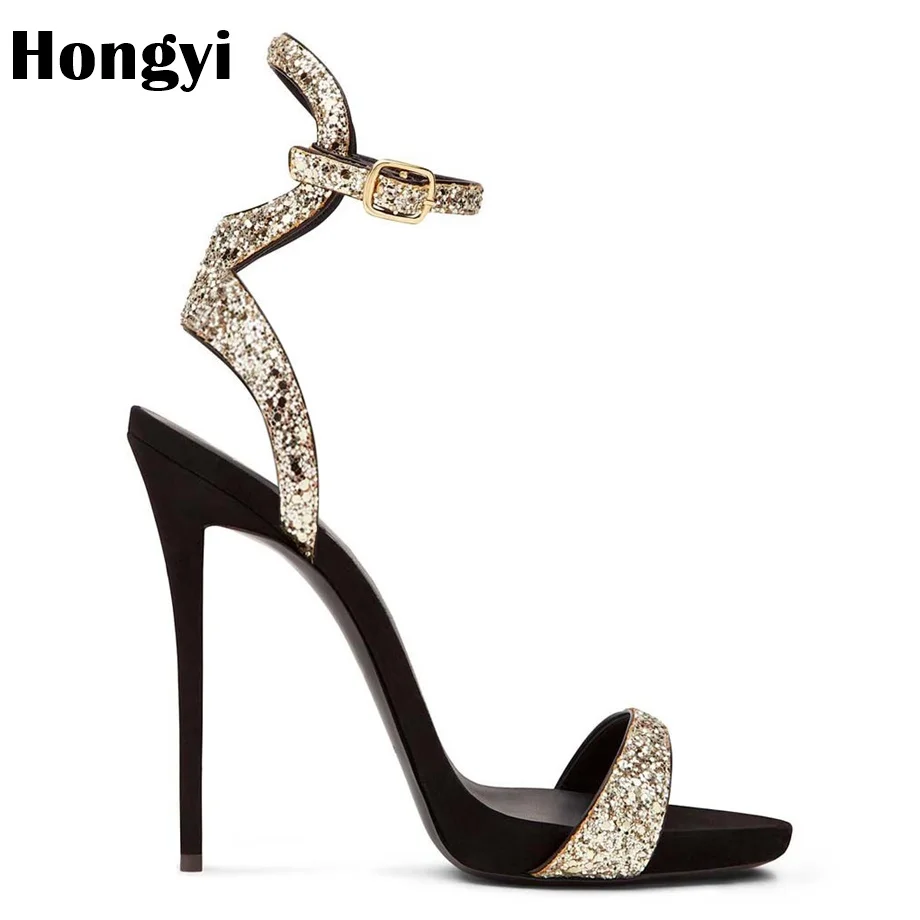 Robe Cm Showed Sandales Taille Hongyi Sexy Parti 2018 Hauts Bout Femmes Ouvert Mode Nouveau Chaussures Color Grande 12 Talons Noir À As qOqAPR