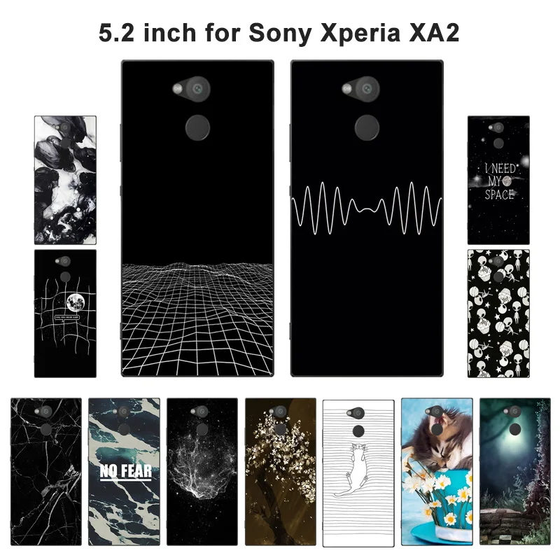 

5.2 inch for Sony Xperia XA2 Phone Cases Aerospace Painted TPU for Sony Xperia XA2 Transparent Soft Silicone Back Covers Coque