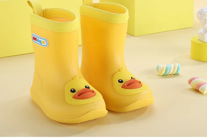 Новые Водонепроницаемый Для детей дождь сапоги теплые с хлопковая обувь для мальчиков и девочек Нескользящие водонепроницаемая обувь
