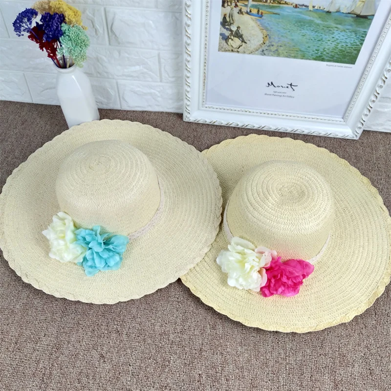 Ladies Sun Hats Summer Beach Straw Hat Peony Flower Outdoor Sports Sunscreen Cap Fashion Casual Caps Free Shipping Sale | Аксессуары для