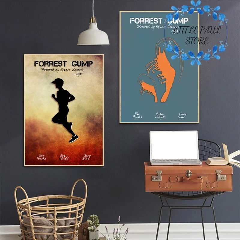 

Forrest Gump Classic Movie Minimal Film Art Silk Poster Wall Pictures for Living Room No Frame