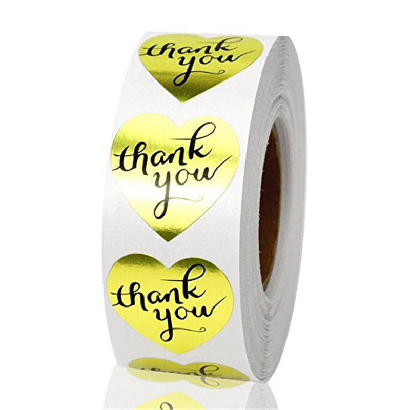500 шт 2,5 см круглый натуральный крафт-наклейки ручной работы с любовью Спасибо наклейки для украшения свадебной вечеринки Прямая поставка - Цвет: H