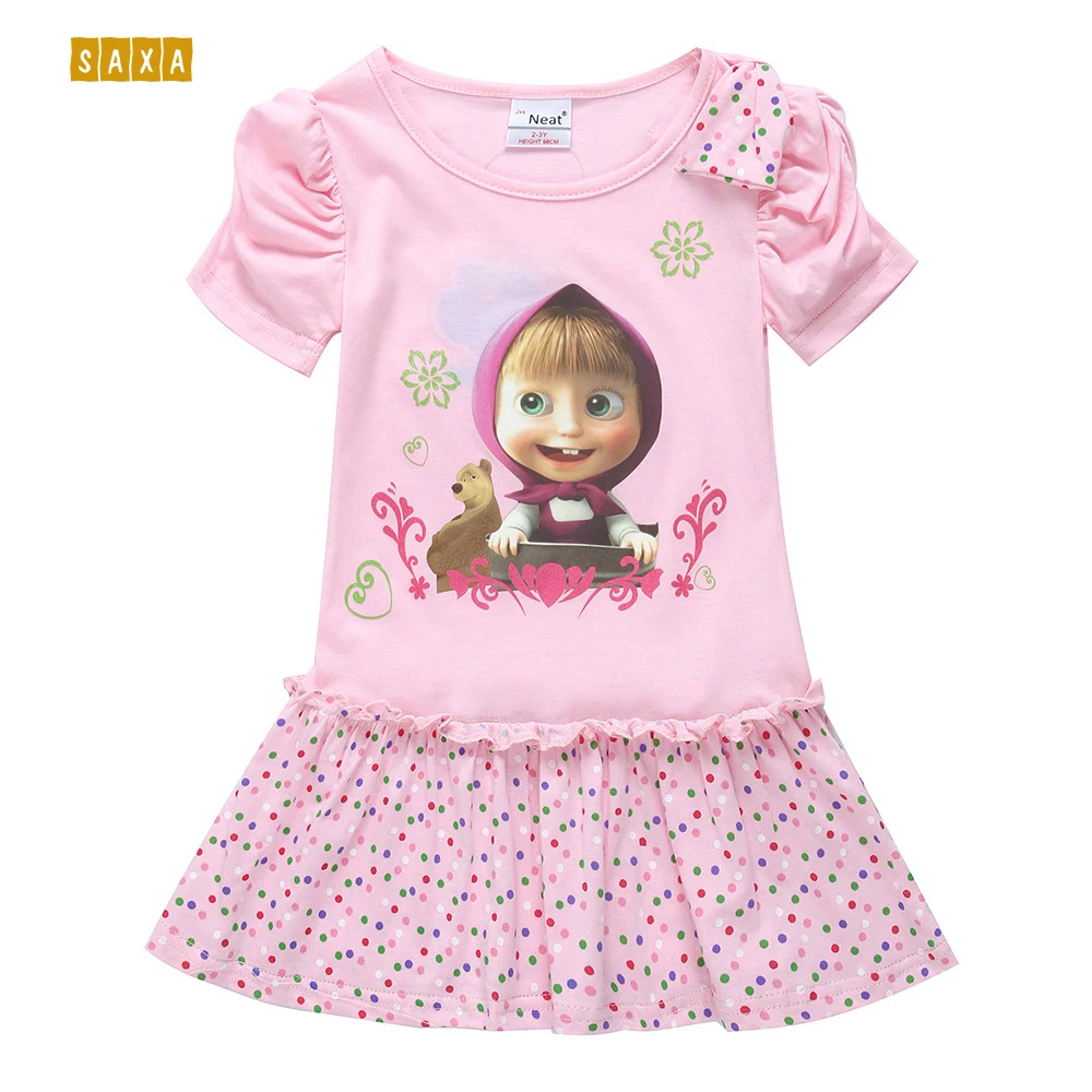 

Baby Girl Dresses baby Summer Clothes Kid Cotton Cartoon Dress Girl Lace Short Sleeve Dress toddler girl dresses vestido