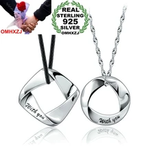 OMHXZJ-Colgante de Plata de Ley 925 sin cadena para parejas, collar geométrico, Estrella kpop, venta al por mayor, PE18