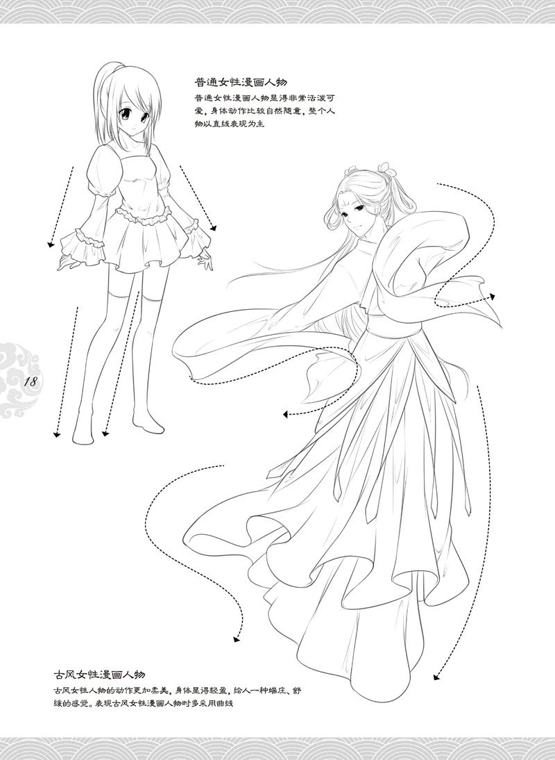 Ancient comic Figure line drawing textbook Chinese ancient beauty coloring  book from entry to master - AliExpress, image size:800x1094